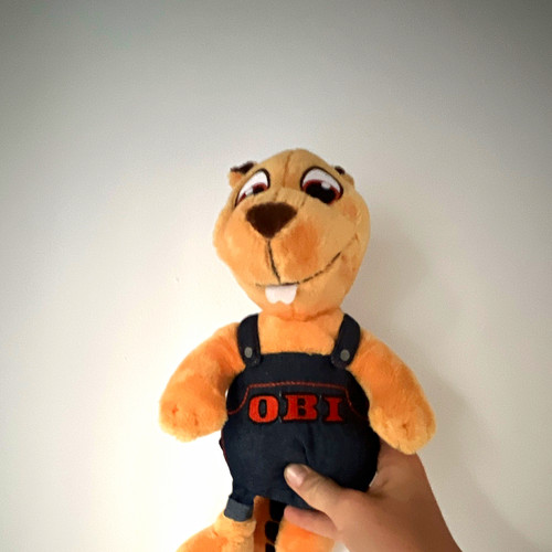 Obi werbefigur plüsch biber - plüsch,